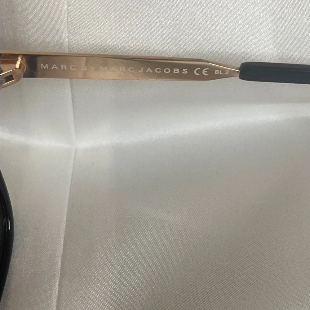 Marc by Marc Jacobs Black Cat-Eye Sunglasses with Gold Temples